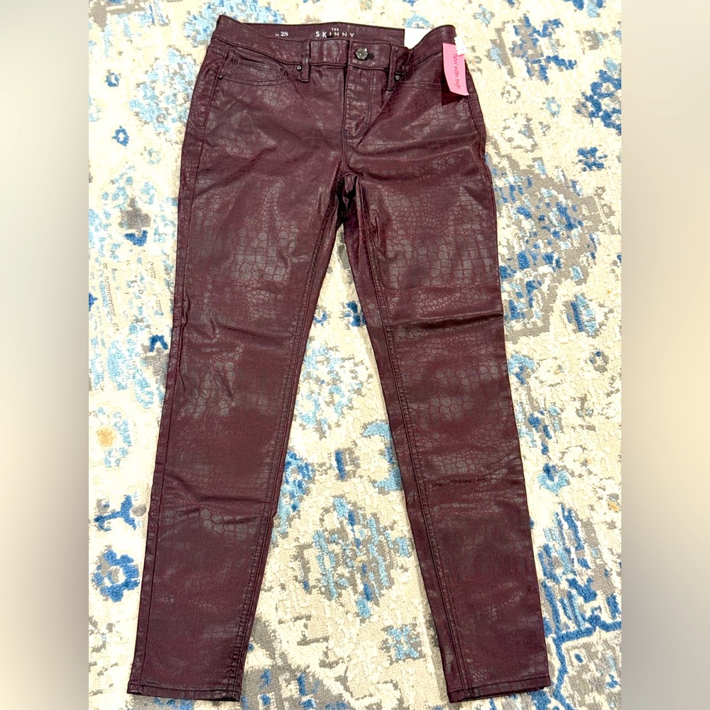 Elegant Black Cherry Skinny Jeans